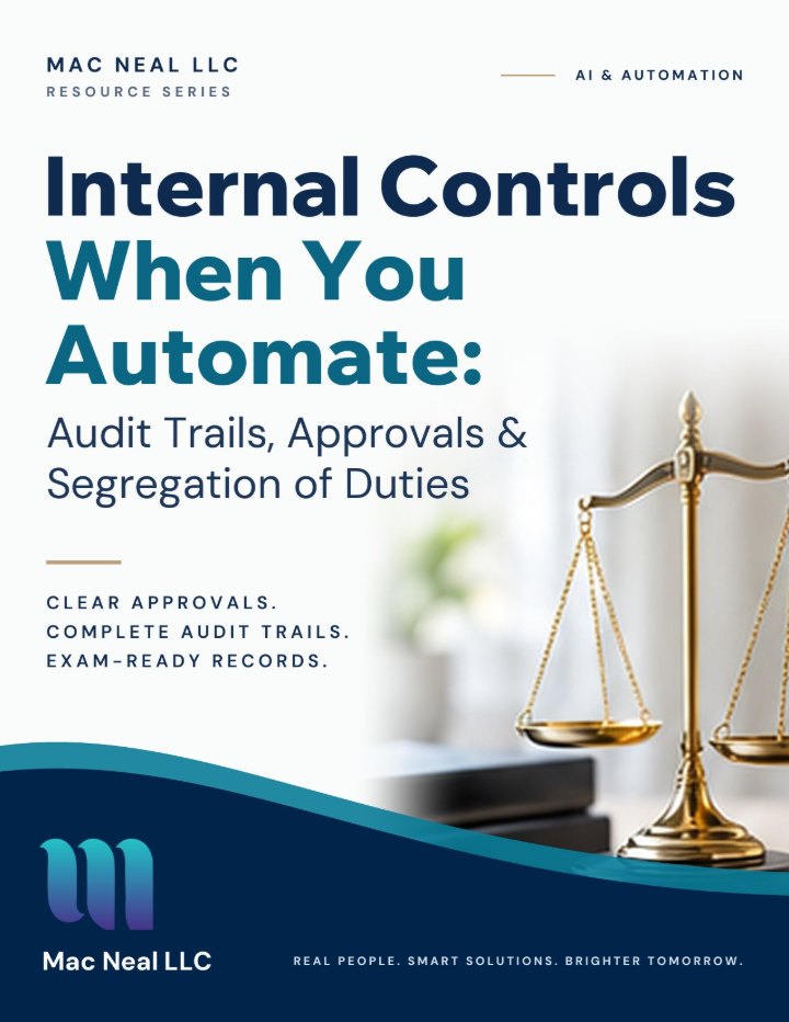 Cover of the guide Internal Controls When You Automate: Audit Trails, Approvals & Segregation of Duties