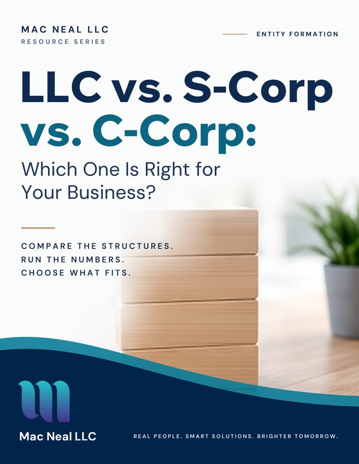 Cover of the guide LLC vs. S-Corp vs. C-Corp: Which One Is Right for Your Business?