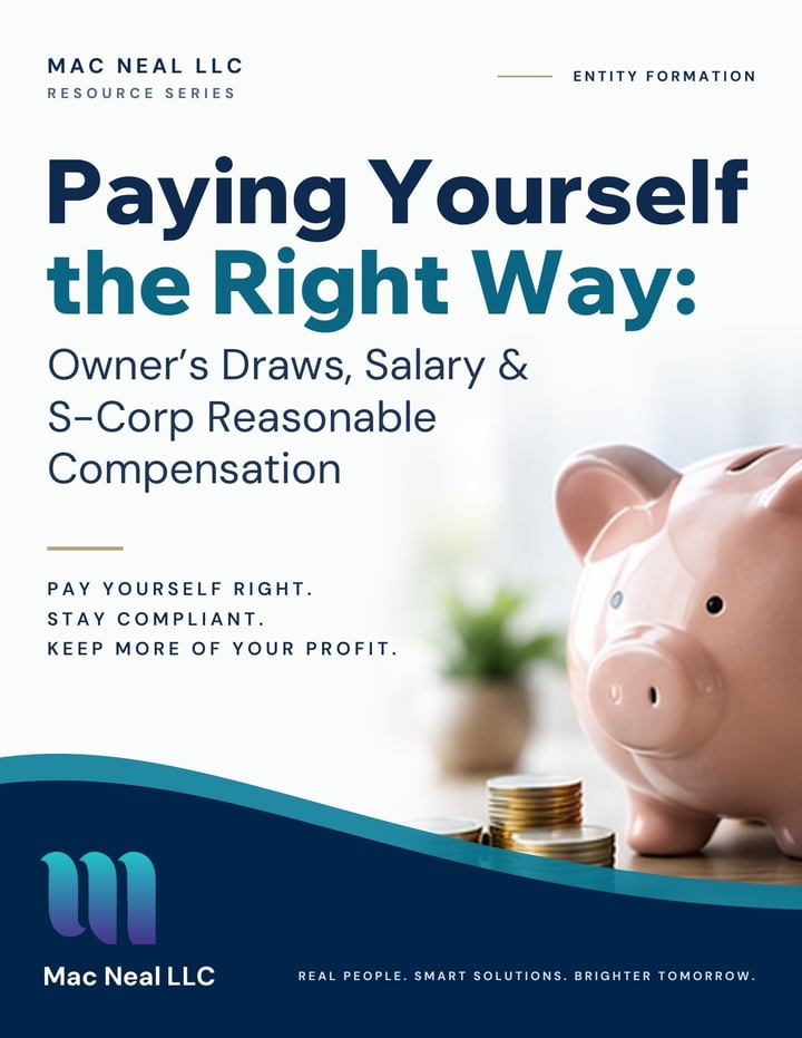 Cover of the guide Paying Yourself the Right Way: Owner's Draws, Salary & S-Corp Reasonable Compensation
